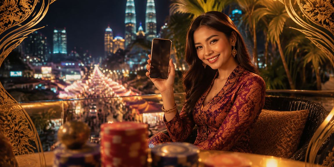 Suasana taruhan dan hiburan di Kuala Lumpur dengan latar batik Malaysia